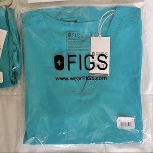 Figs Scrubs Teal Scrub Top